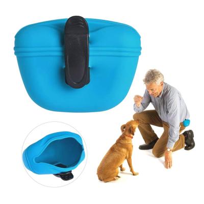 China Viable Silicone Pet Dog Snacks Storage Treat Bag Large Dog Treat Pouch And Training Bag for sale