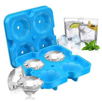 China Viable Custom Diamond Shape Silicone Ice Cream Cube Mold for sale