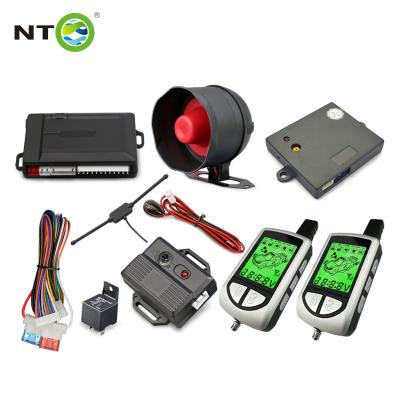 China Car Factory Supply Anti-thief Two Way Car Alarm System Real Time Tracking With LCD Display Screen Remotes for sale