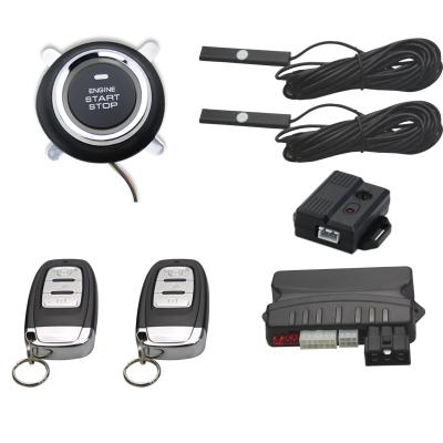 China CENTRAL MODE OPTION PNEUMATIC/ELECTRIC LOCK High Quality Keyless Go System PKE Two Way Car Alarm Push Start System Car Alarm for sale