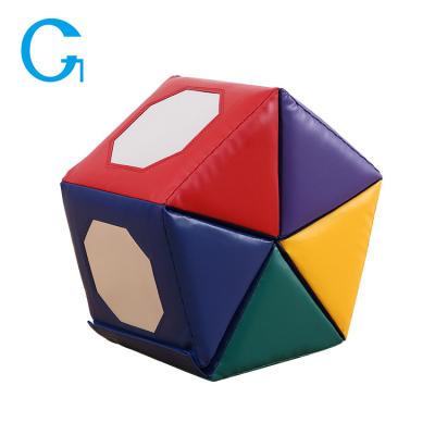 China Eco - Friendly Colorful Folding Kids Soft Toy Pentagonal Mat With Mirror for sale