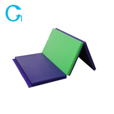 China Professional Training Customized Color Non-Toxic 4'*6' Folding Gymnastics Mat Foam Pad Yoga Mat For Kindergarten for sale