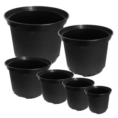 China Minimalist Plastic Nursery Plant Pot Black Plastic Flower Pots 7gallon Flower Pots for sale