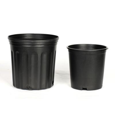 China Best Selling Minimalist Plastic Black Plant Nursery Pot Plastic Plant Pot 7 Gallon Flower Pots for sale