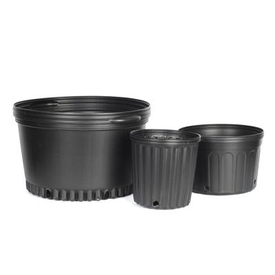 China Minimalist Nursery Plastic Pot Factory Black Plastic Pot 7 gallon flower pots with prime quality for sale