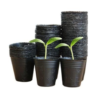 China Wholesale Minimalist Plastic Pot Plant Nursery Greenhouse Sowing Pot Black Plastic Pot For Plants for sale