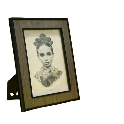 China Wholesale Classic Decorative High Quality 6x8 Plastic And PU Leather Picture Frame for sale