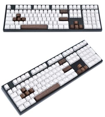 China Fashion Wireless CNC Parts Wooden Mechanical Keyboard Keycaps For Mechanical Keyboard Walnut Wooden Keycaps for sale