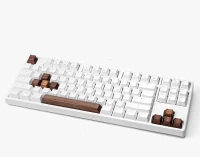 China Wireless Mechanical Keyboard Keycaps Made By Walnut Wood Keycaps for sale