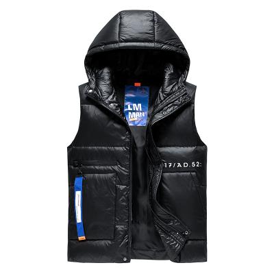 China High Quality Windproof Warm QUICK DRY Warm Crop Winter Sale Vest Men Thick Black Striper Down Jackets for sale