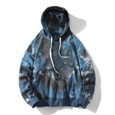 China New Heavy Custom Anti-wrinkle Autumn Men Cotton Tie Dyed Hoodie Hip Hop Loose Couple Boys Camouflage Hoodies&Sweatshirts for sale