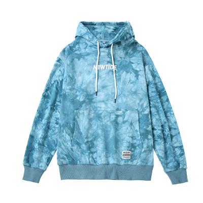 China Newest Anti-wrinkle Street Wear Cotton Pullover Casual Loose Custom Design Colorful Pattern Hoodie Tie Dye Hoodies for sale