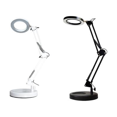 China Magnification LED Magnifier Desk Lamp 3 Color Modes 10 Levels Dimmable Adjustable Swivel Arm For Rework Craft Reading Working for sale