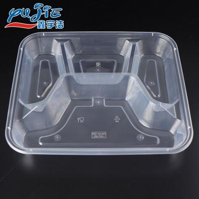 China Custom School Desk Microwavable Kids Round Transparent PP Disposable Plastic Lunch Box for sale