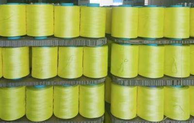 China Yellow Polyester Thread 210D-6000D 100 Polyester Yarn For Upholstery for sale