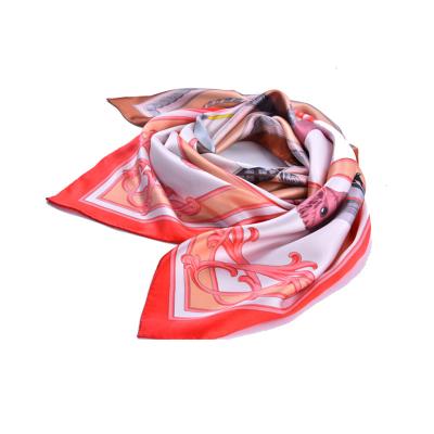 China Soft Decoration.Daily Life Fabric Women Scarf Pattern Digital Printing Silk Satin Scarves Shawl for sale