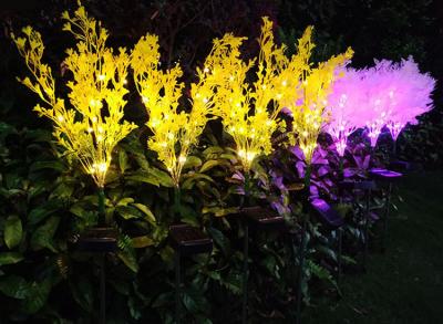 China Solar Artificial rape Flower Lights Ground Decoration Lawn Lamp for sale