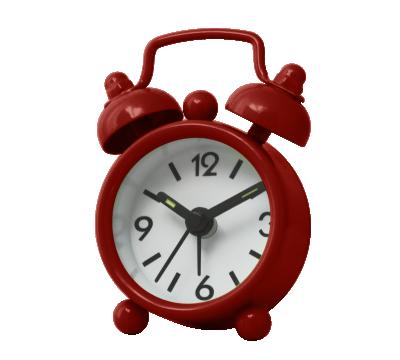 China LUMINOVA iMSH Cute Colorful Small Tiny Design CE ABS Blue 4cm red bell slient twin clock for bedroom kids for sale