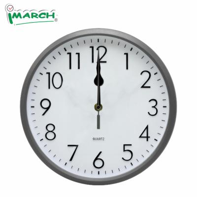 China Antique Style iMSH WCRD26801 Gray Radio Controlled Round Shape Field Wall Clock for sale