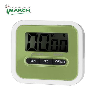 China Antique Style Imarch TM07401GREEN Square Shape LCD Display Buzzer Alarm Timer For Kitchen for sale