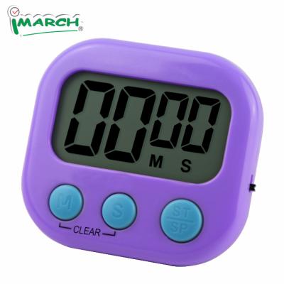 China Multi Purpose Digital Timer TM07301-PL Maker LCD Display Kitchen Timer/Cooking Timer with Strong Magnetic Holder, Retractable Holder for sale