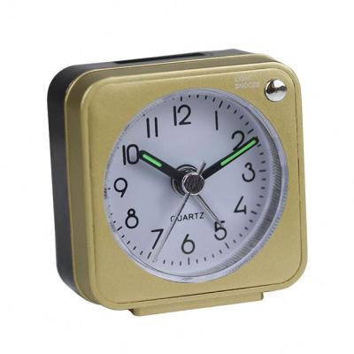 China Antique Square Small Size Shape Style Travel Plastic Alarm Clock for sale