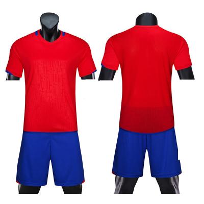 China Antibacterial Black Soccer Jersey Football Jersey Set Kit Thailand Customized Set for sale