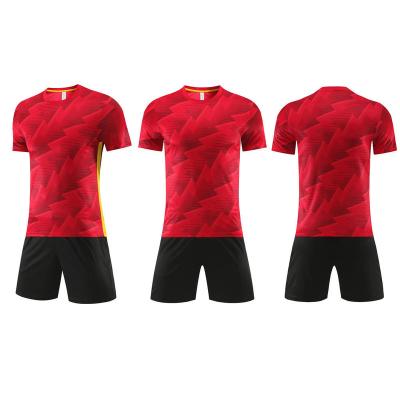 China Antibacterial Custom Logo Football Jersey Set Soccer Jersey Uniform Kits For Adult for sale