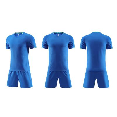 China Anti-Bacterial black customized soccer jersey football jersey set kit thailand set for sale