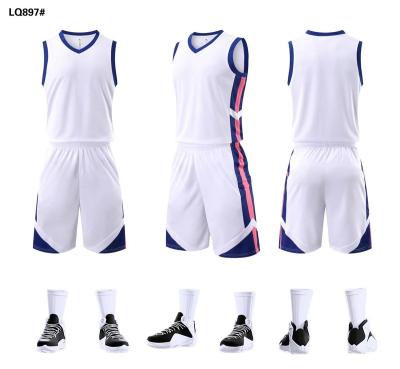 China Best Quality Basketball Antibacterial Jersey Basketball Uniform Kits for sale