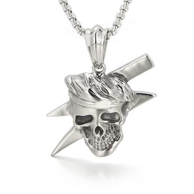 China CLASSIC Style Skull Pirate Necklace Hip Hop Stainless Steel Pendant Necklace Jewelry for sale