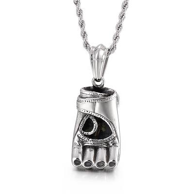 China CLASSIC Boxing Pendant Necklace Stainless Steel Fashion Personality Necklace Jewelry for sale