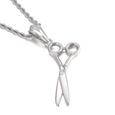 China CLASSIC Scissor Necklace Stainless Steel Fashion Personality Pendant Necklace Jewelry for sale