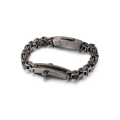 China Religious Cross Bracelet For Man Curved Pendant Accessories High Quality Stainless Steel Chain Bracelet for sale