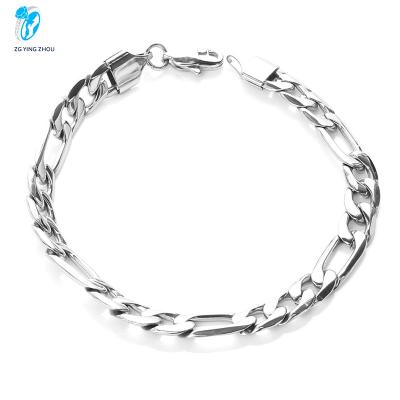 China FASHIONABLE Custom Couples Jewelry Accessories Stainless Steel Cuban Link Chain Bracelet for sale