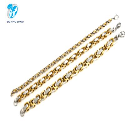 China Fashion TRENDY Hot Selling High Polished Seven Color King Chain Bracelet Stainless Steel Hip Hop Bracelet Jewelry for sale