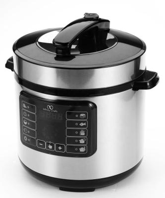 China Hotel 5L Pressure Cooker LB-21 Stainless Steel LED Control Panel Electric Cook Housing Slow Time Adjustable for sale