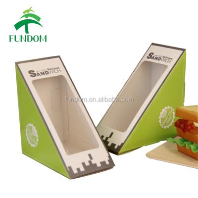 China 300 Gsm Recyclable Printed Cardboard Food Grade Sandwich Paper Box For Wholesale for sale