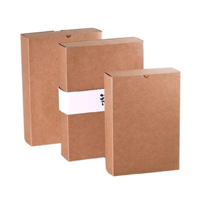 China Recyclable Made In Yiwu Custom Slide In Discard Kraft Paper Drawer Box Recycled Kraft Paper Box With Label for sale