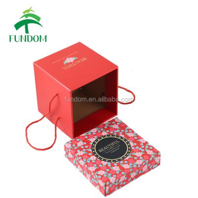 China China Small Beautiful Flower Wedding Birthday Red Recyclable Cheap Wholesale Favor Packaging Gift Boxes With Lids for sale