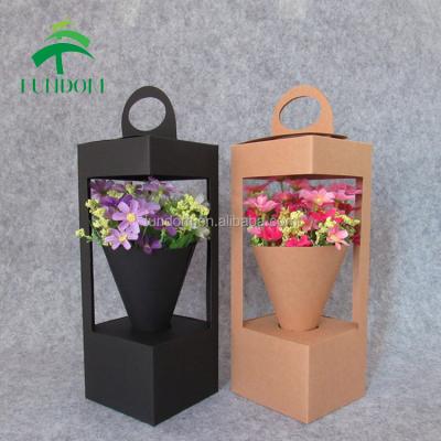 China Wholesale Hot Sale Recyclable Cheap Easy Folding Kraft Paper Packaging Black Brown Box With Stock for sale