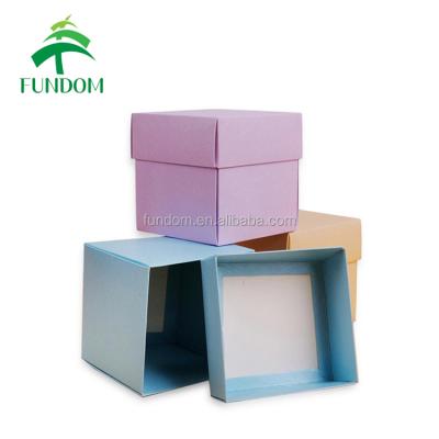 China Wholesale Printed Cute Cheap Small Mini Flat Recyclable Packing Foldable Paper Christmas Bell Packaging Square Cardboard Gift Boxes With Lids for sale