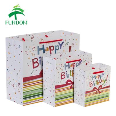 China Wholesale Recyclable Universal Big Midium Happy Birthday Gift Colorful Small Bag for sale