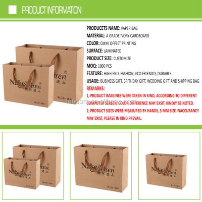 China Recyclable custom printing eco friendly slogans for paper bag for sale