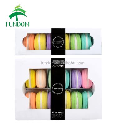 China 12 Pcs Recyclable Cheap White Private Label Paper Packaging For Macaroon for sale