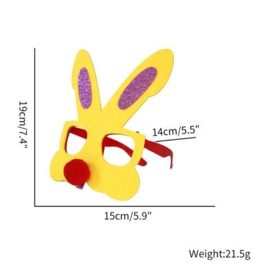 China Creative Activity Decoration Easter Glasses Twinkle Bunny Eggs Chick Easter Gift Kids Non-woven Easter Decoration Adult Supplies for sale