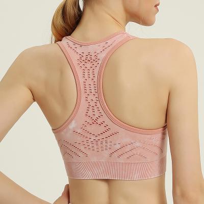 China Mesh Breathable Beauty Back Sports Bra High Intensity Running Yoga Bra for sale