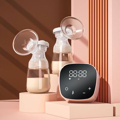 China BPA Free Electric Double Hands Free Portable Breast Pump Silent Portable Breast Pump With LCD Display for sale