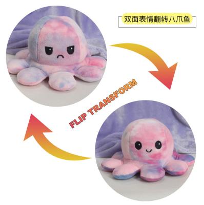 China Custom Made Cute Double Border Octopus Flip Octopus Doll Flip Octopus Plush Toy Wholesale Cute Doll Animal for sale