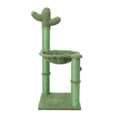 China Newest Viable Wholesale Cactus Tree Cat Climbing Frame Plus Size Cat Toy Easy Install High Quality Cat Tree for sale